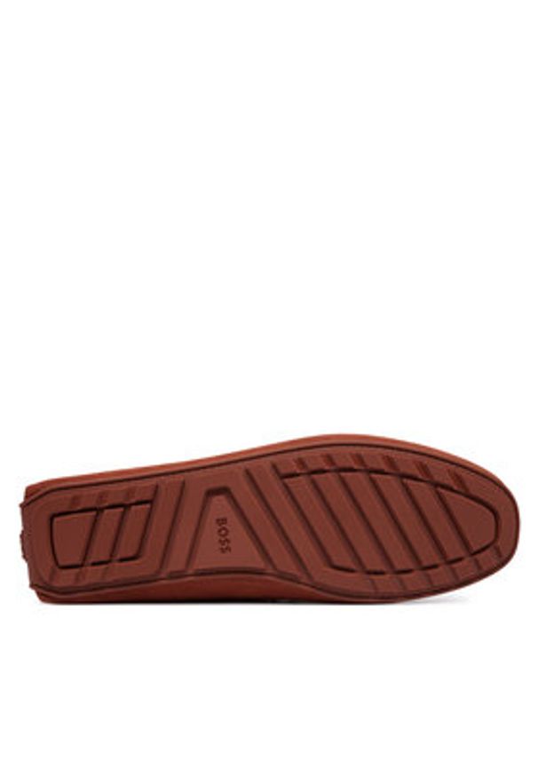 BOSS Mokasyny Noel 50541750 Czerwony jasny. Kolor: czerwony. Materiał: skóra, zamsz