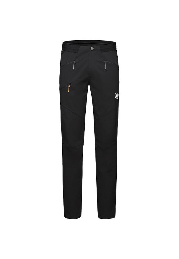 Spodnie softshell męskie Mammut Aenergy Light SO Pants. Kolor: wielokolorowy, czarny, szary. Materiał: softshell