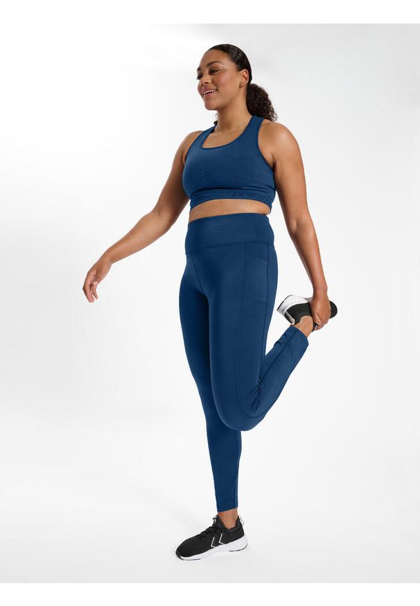 Legginsy damskie Hummel Curvy Plus. Kolor: niebieski