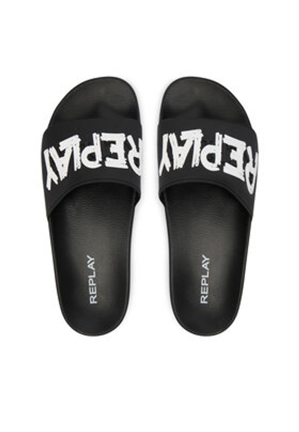 Replay - REPLAY Klapki GMF1A .000.C0083S Czarny. Kolor: czarny. Materiał: syntetyk