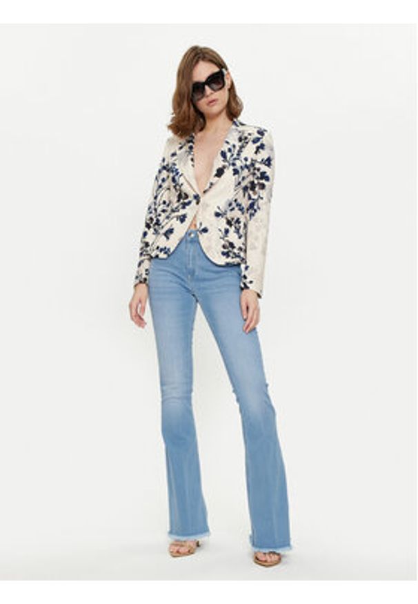 Rinascimento Jeansy CFC0117717003 Niebieski Flare Fit. Kolor: niebieski