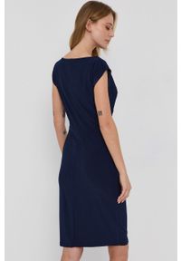 Lauren Ralph Lauren - Sukienka. Kolor: niebieski. Materiał: dzianina. Wzór: gładki. Typ sukienki: dopasowane #4