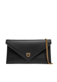 Pinko - PINKO Torebka Flat Purse Mini AI 25-26 PCPL 105347 A0F1 Czarny. Kolor: czarny. Materiał: skórzane