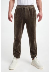 Emporio Armani - Spodnie dresowe męskie welurowe EMPORIO ARMANI. Materiał: dresówka, welur #3