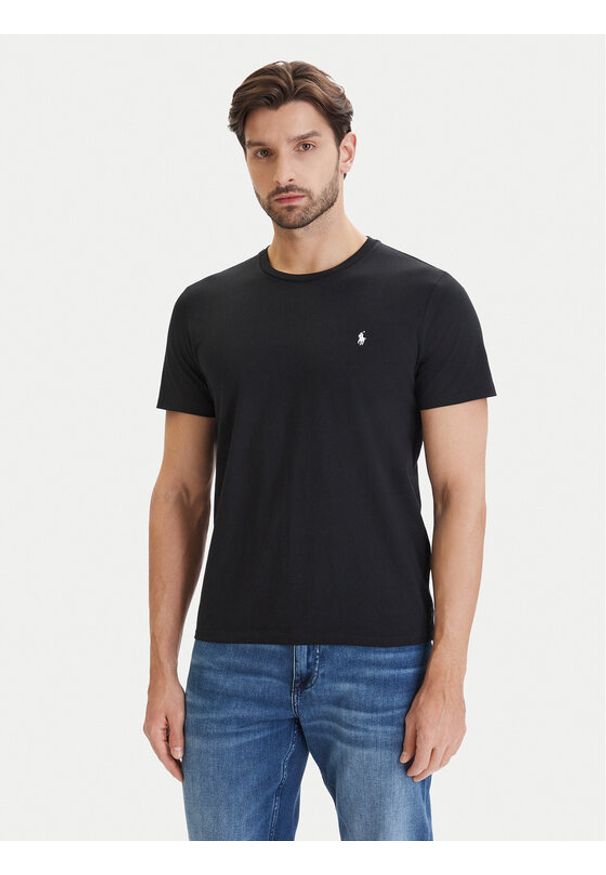 Polo Ralph Lauren T-Shirt 714844756006 Czarny Regular Fit. Typ kołnierza: polo. Kolor: czarny. Materiał: bawełna