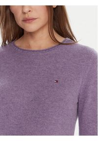 TOMMY HILFIGER - Tommy Hilfiger Sweter WW0WW40264 Fioletowy Regular Fit. Kolor: fioletowy. Materiał: wełna #5