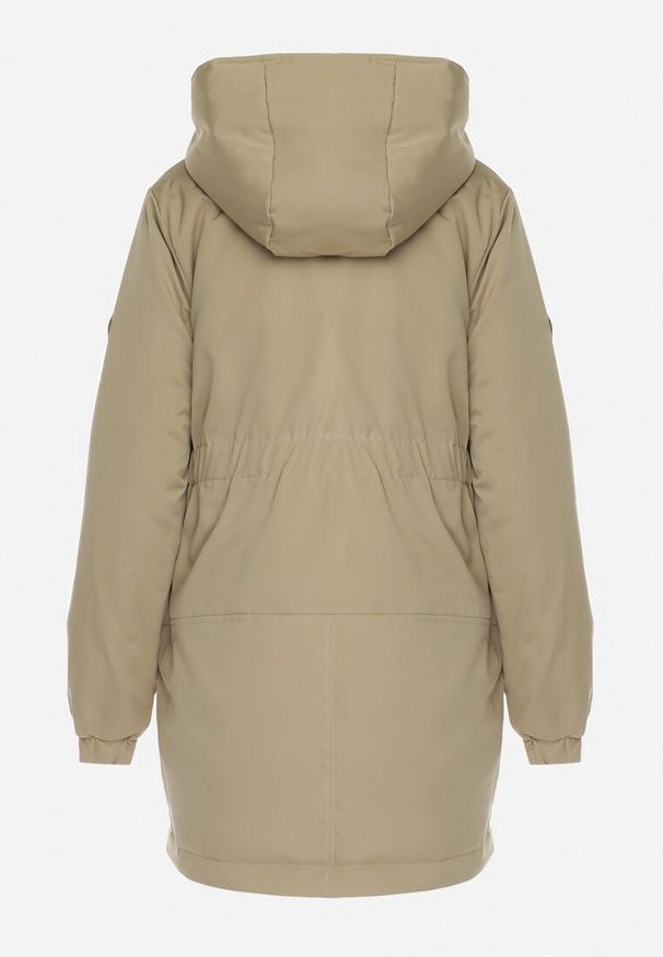 Born2be - Jasnozielona Kurtka Parka z Kapturem Mesovera. Typ kołnierza: kaptur. Kolor: zielony