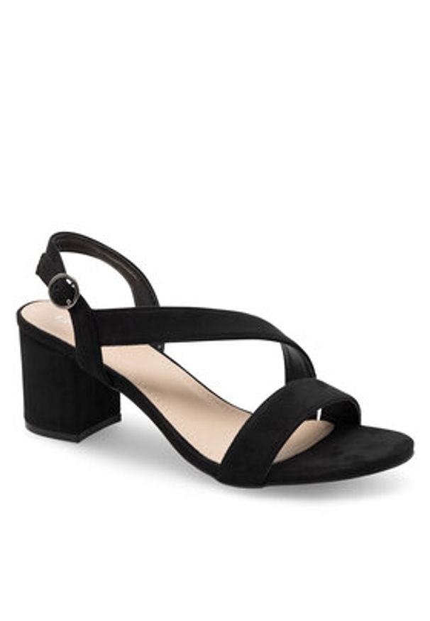 Clara Barson Sandały AK250423-3 Czarny. Kolor: czarny. Materiał: materiał