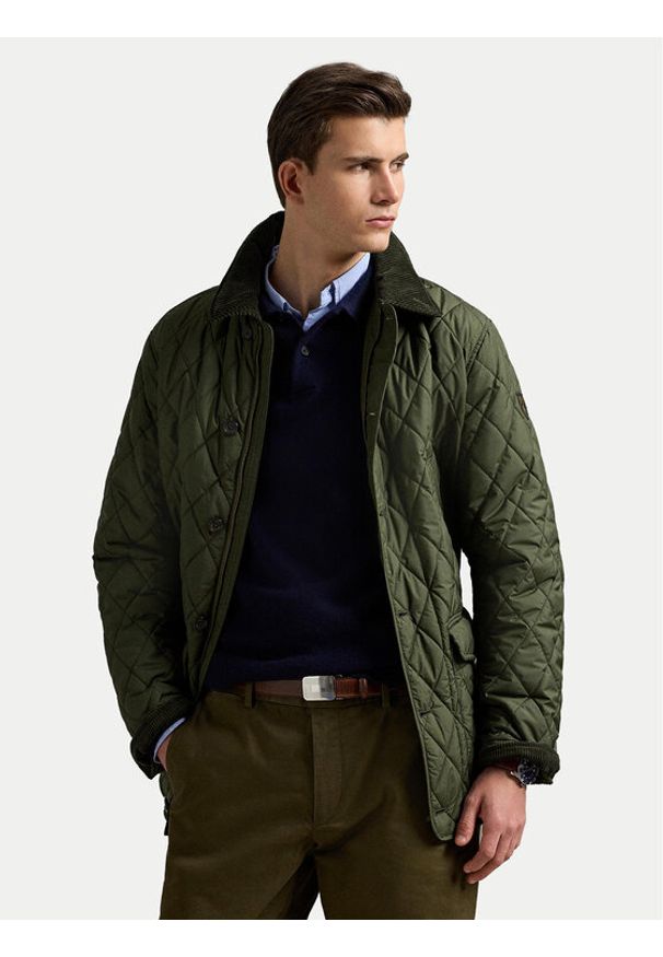 Polo Ralph Lauren Kurtka przejściowa 710938510002 Zielony Regular Fit. Typ kołnierza: polo. Kolor: zielony. Materiał: syntetyk