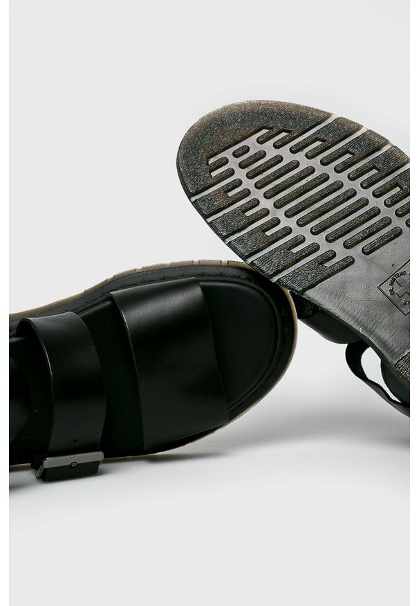 Dr. Martens - Dr Martens - Sandały. Zapięcie: klamry. Kolor: czarny. Materiał: skóra, materiał. Wzór: gładki