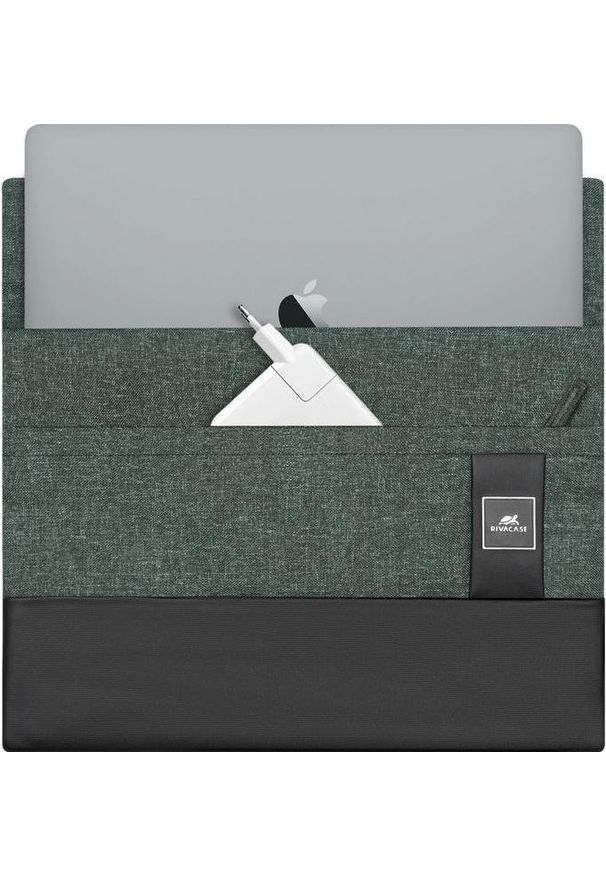 RIVACASE - Etui Rivacase 8803 zielony. Kolor: zielony. Materiał: poliester, skóra, materiał. Wzór: melanż. Styl: elegancki