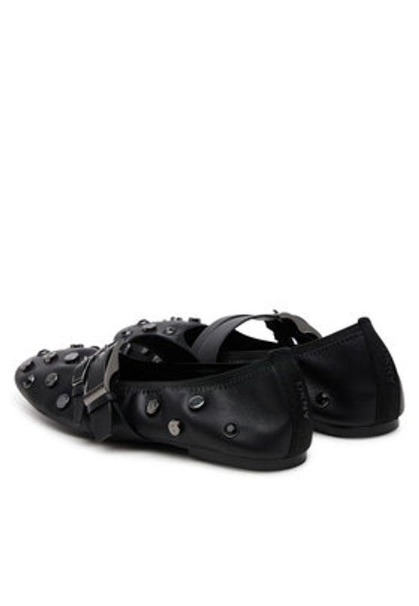 DKNY Baleriny K1552868 Czarny. Kolor: czarny. Materiał: skóra