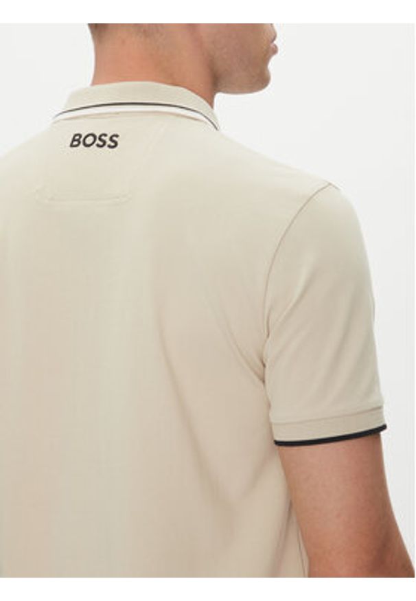 BOSS Polo Paddy Pro 50469102 Beżowy Regular Fit. Typ kołnierza: polo. Kolor: beżowy. Materiał: syntetyk