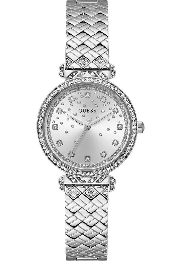 Zegarek damski Guess GW0763L1 CYRKONIE srebrny. Kolor: srebrny