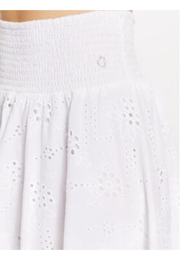 Guess Spódnica mini Peggy W3GD0I WFG40 Biały Regular Fit. Kolor: biały. Materiał: bawełna