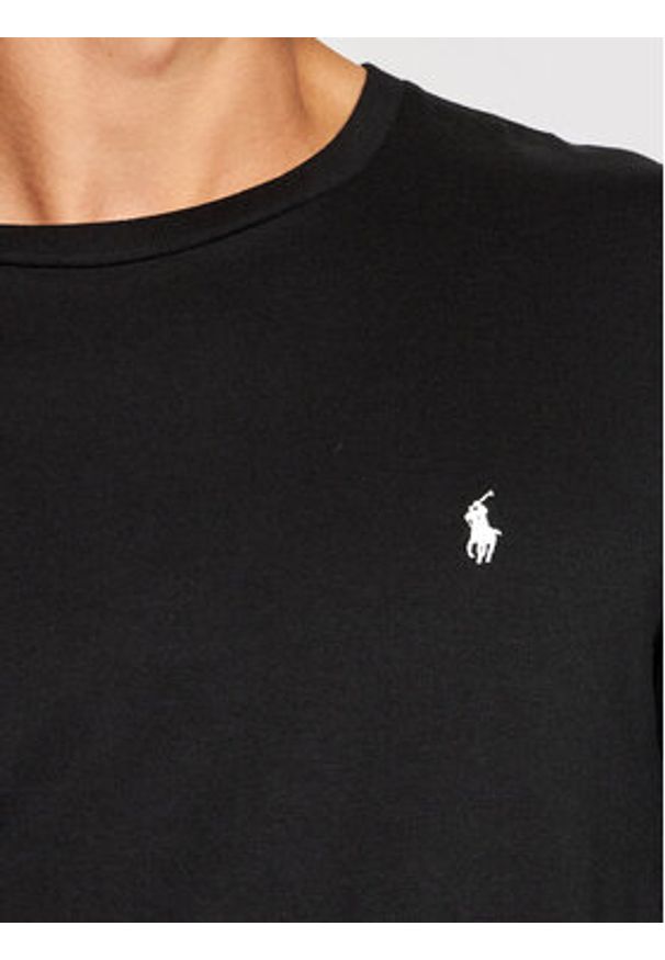Polo Ralph Lauren Longsleeve Sle 714844759001 Czarny Regular Fit. Typ kołnierza: polo. Kolor: czarny. Materiał: bawełna. Długość rękawa: długi rękaw