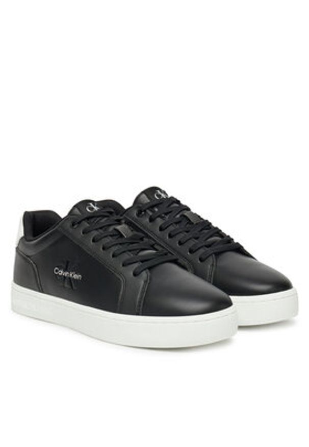 Calvin Klein Jeans Sneakersy Classic Cupsole Mono Lth YM0YM01369 Czarny. Kolor: czarny. Materiał: skóra