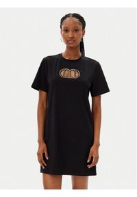 MET Sukienka codzienna M10 306AB Czarny Slim Fit. Okazja: na co dzień. Kolor: czarny. Materiał: bawełna. Typ sukienki: proste. Styl: casual