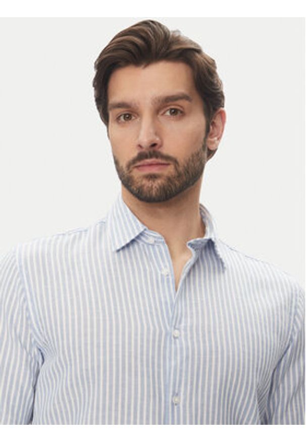 Pierre Cardin Koszula C6 41017.0482 Błękitny Modern Fit. Kolor: niebieski. Materiał: bawełna