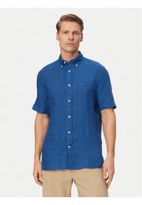 TOMMY HILFIGER - Tommy Hilfiger Koszula MW0MW41531 Niebieski Regular Fit. Kolor: niebieski. Materiał: len #1