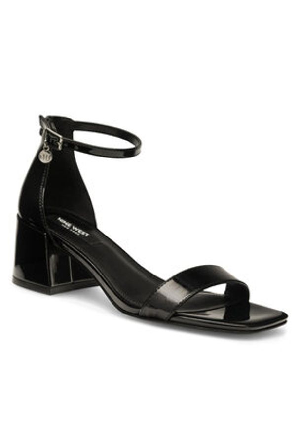 Nine West Sandały ERMINA FF-2308 Czarny. Kolor: czarny. Materiał: skóra