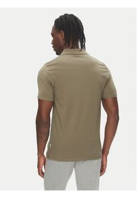 Lindbergh Polo 30-404036 Khaki Slim Fit. Typ kołnierza: polo. Kolor: brązowy. Materiał: bawełna #4