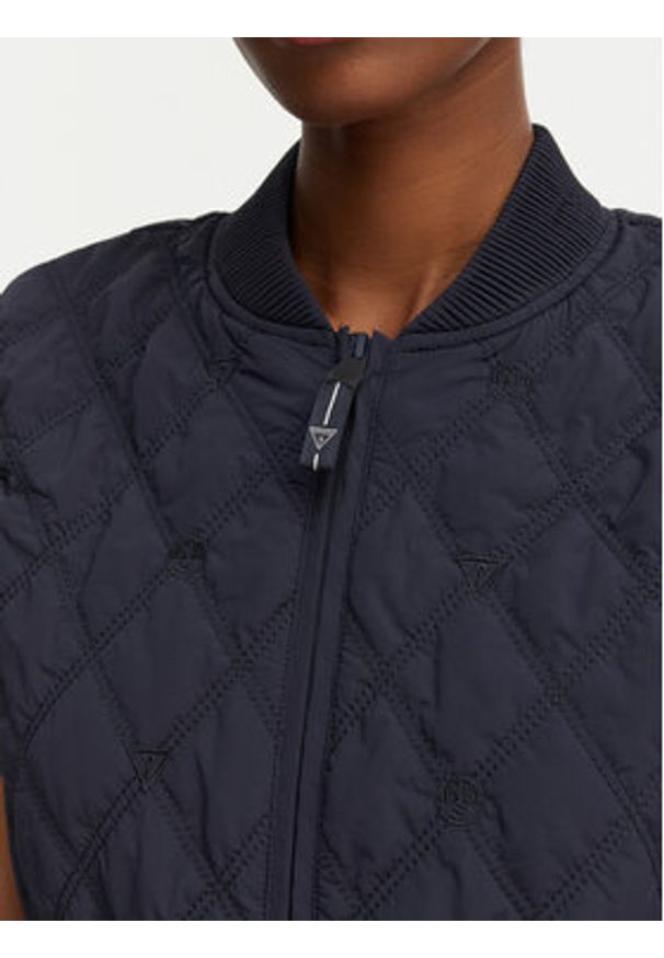 Guess Bezrękawnik W6GL01 W1400 Granatowy Regular Fit. Kolor: niebieski. Materiał: syntetyk. Długość rękawa: bez rękawów