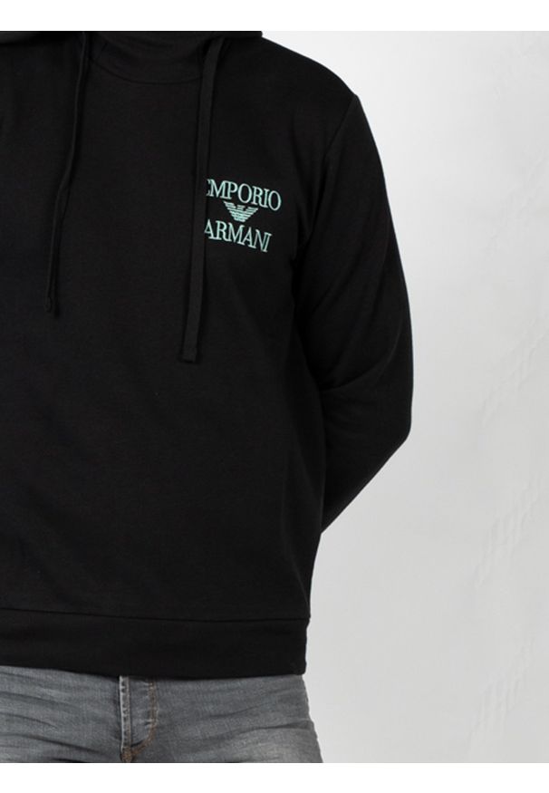 Emporio Armani Bluza | 1120523-F571 | Mężczyzna | Czarny. Okazja: na co dzień. Kolor: czarny. Materiał: poliester, bawełna. Długość: długie. Sezon: lato. Styl: casual