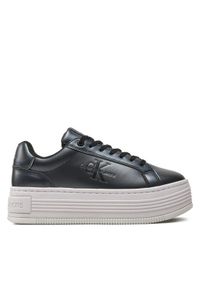 Calvin Klein Jeans Sneakersy Bold Platf Low Lace Lth Ml Mtl YW0YW01464 Czarny. Kolor: czarny. Materiał: skóra