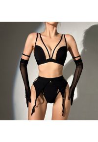 Intica - Komplet bielizny z regulowanymi paskami na specjalne okazje Latoria. Kolor: czarny. Materiał: materiał #10