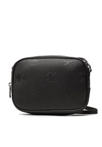 Calvin Klein Jeans Torebka Sleek Camera Bag 18 Aop K60K610322 Czarny. Kolor: czarny. Materiał: skórzane