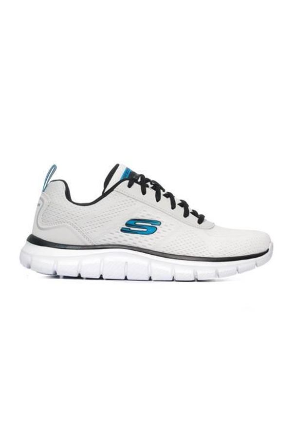 skechers - Buty do chodzenia męskie Skechers Track-ripkent. Zapięcie: sznurówki. Kolor: biały. Materiał: guma, syntetyk, tkanina, materiał. Szerokość cholewki: normalna. Sport: turystyka piesza