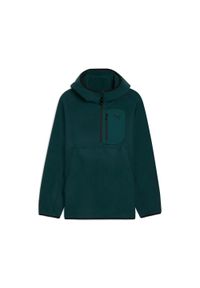 Bluza z kapturem z zamkiem 1/2 Puma Pumatech. Typ kołnierza: kaptur. Kolor: zielony #1