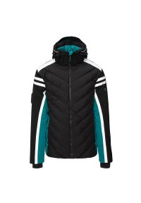 Kurtka narciarska męska Iguana Bergho - zielona, Rozmiar S. Kolor: zielony. Materiał: poliester, elastan, puch, materiał, nylon. Sezon: zima. Sport: narciarstwo #1