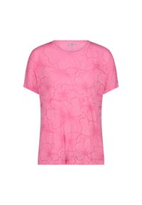 Damska koszulka w kwiaty CMP. Kolor: różowy. Wzór: kwiaty #1