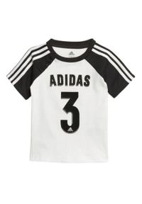 Komplet dziecięcy Adidas I Sport Sum Set bawełniany Koszulka + spodenki. Kolor: czarny. Materiał: bawełna