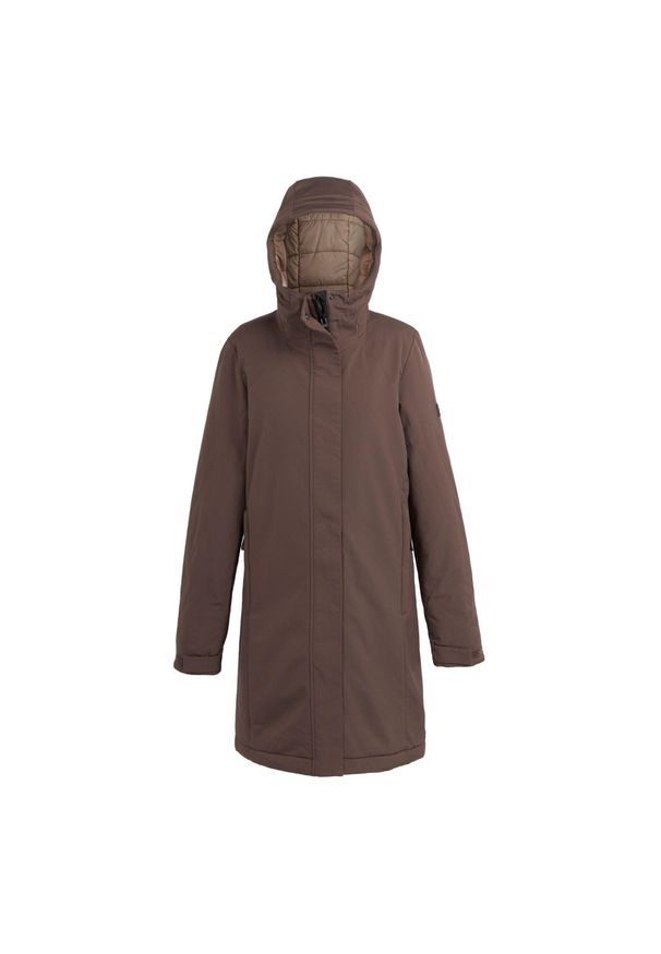 Kurtka puchowa damska Regatta Dallymoore. Kolor: brązowy. Materiał: puch. Sport: turystyka piesza