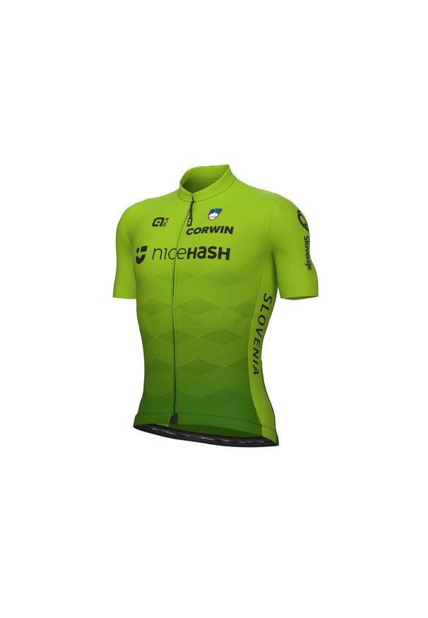 ALÉ CYCLING - Koszulka rowerowa męska Alé Cycling Prime Federazione Slovena. Kolor: zielony. Sport: kolarstwo