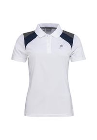 Head - Koszulka polo damska CLUB 22 Tech. Typ kołnierza: polo. Kolor: biały. Materiał: poliester. Sport: tenis