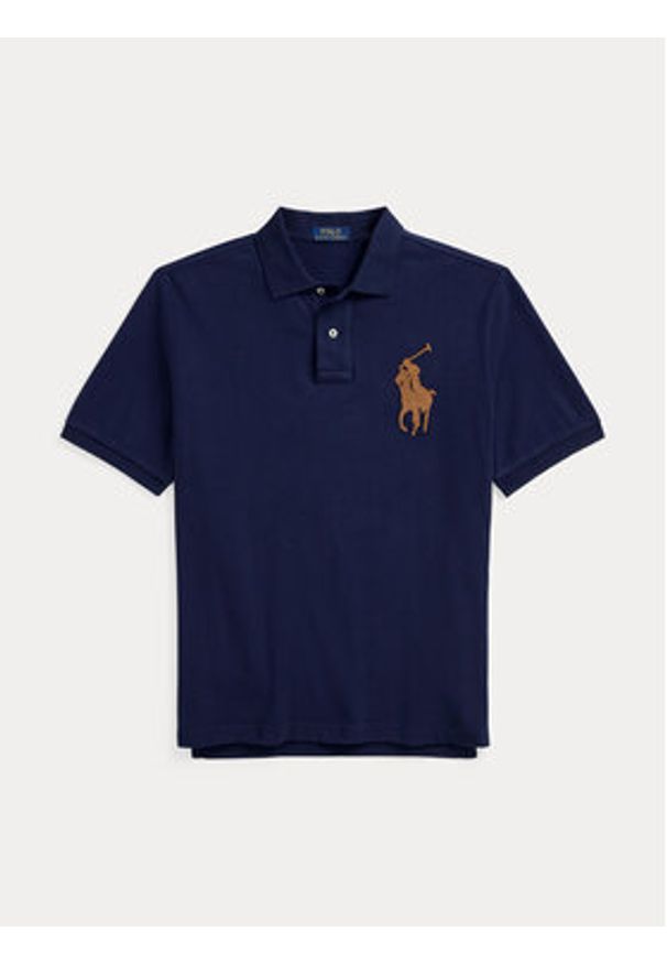 Polo Ralph Lauren Polo 710958776001 Granatowy Regular Fit. Typ kołnierza: polo. Kolor: niebieski. Materiał: bawełna