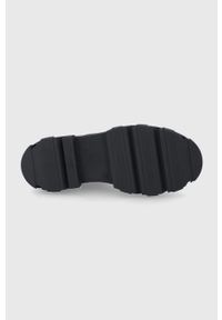 Answear Lab Botki damskie kolor czarny na płaskim obcasie lekko ocieplone. Nosek buta: okrągły. Kolor: czarny. Materiał: guma. Obcas: na obcasie. Styl: wakacyjny. Wysokość obcasa: niski #5