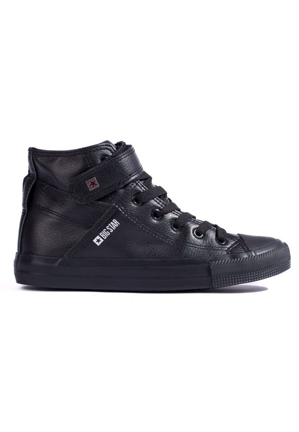 Big-Star - Damskie czarne wysokie trampki Big Star V274542. Kolor: czarny