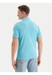Guess Polo F6GP03 K9WF1 Turkusowy Slim Fit. Typ kołnierza: polo. Kolor: turkusowy. Materiał: bawełna #3