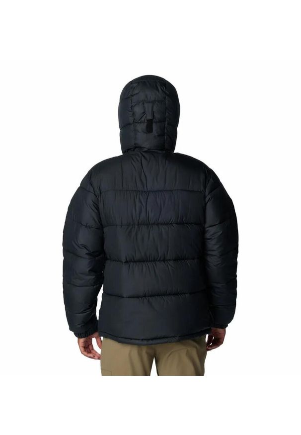 columbia - Kurtka Turystyczna Puchowa Męska Columbia Pike Lake II Hooded Jacket. Kolor: czarny, wielokolorowy. Materiał: puch