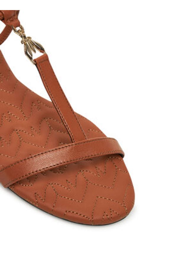 Patrizia Pepe Sandały 8X0025/L048-B815 Brązowy. Kolor: brązowy. Materiał: skóra