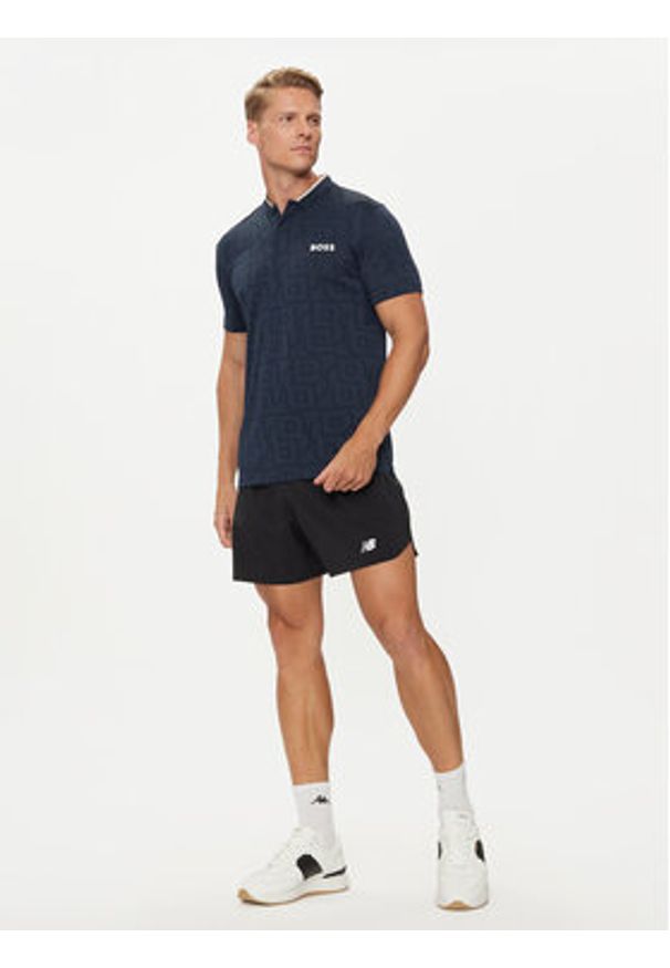 BOSS - Boss Polo Pariq MB 7 50521973 Granatowy Slim Fit. Typ kołnierza: polo. Kolor: niebieski. Materiał: syntetyk