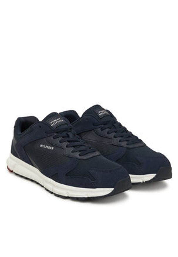 TOMMY HILFIGER - Tommy Hilfiger Sneakersy Outdoor Runner Mix FM0FM05574 Granatowy. Kolor: niebieski. Materiał: zamsz, skóra. Sport: outdoor