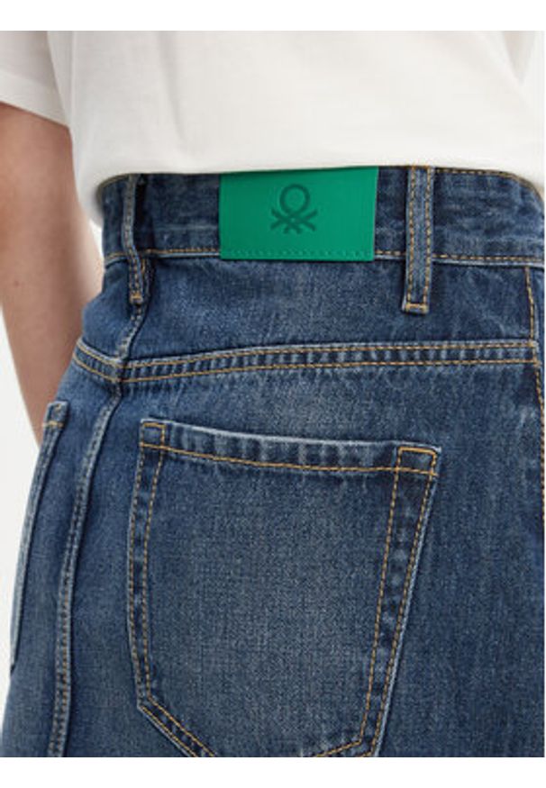 United Colors of Benetton - United Colors Of Benetton Spódnica jeansowa 4AW7D004U Niebieski Regular Fit. Kolor: niebieski. Materiał: bawełna