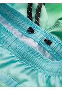 Ombre Clothing - Męskie szorty kąpielówki efekt ombre - jasnoturkusowe V19. Kolor: turkusowy. Materiał: poliester, materiał. Wzór: gładki #4