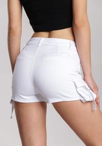 Renee - Białe Szorty Kimodelia. Stan: podwyższony. Kolor: biały. Materiał: jeans. Styl: sportowy #4